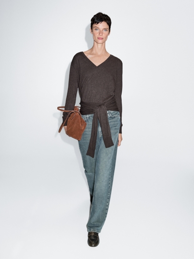 Massimo Dutti Трикотажный свитер с многофункциональными рукавами