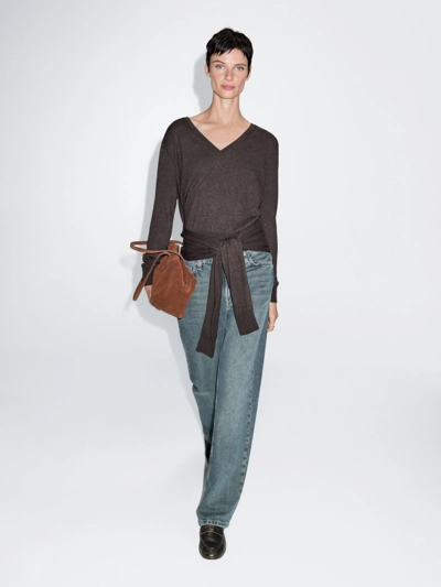 Трикотажный свитер с многофункциональными рукавами- Заказать в России