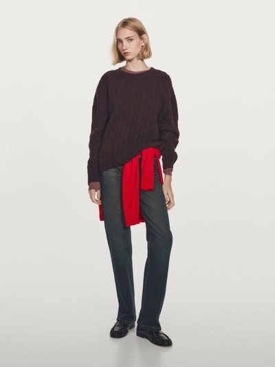 Свитер с косами из 100% кашемира