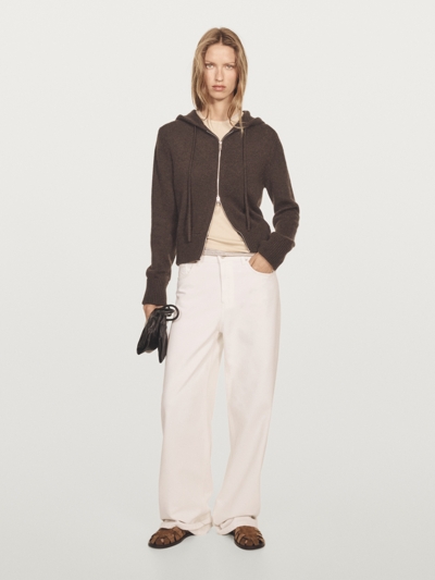 Massimo Dutti Кардиган из 100% кашемира с капюшоном купить с доставкой.