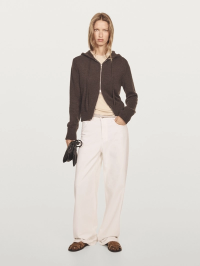 Кардиган из 100% кашемира с капюшоном- Заказать в России