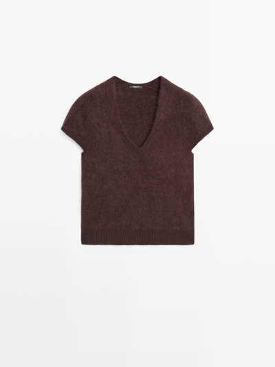 Massimo Dutti Свитер с V-образным вырезом из шерсти и кашемира купить с доставкой.