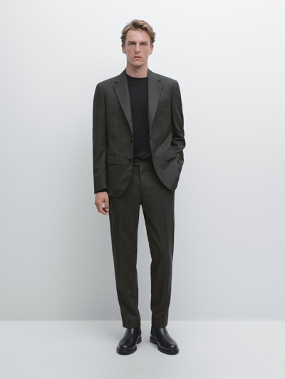 Massimo Dutti Пиджак из 100% шерсти для костюма купить с доставкой.