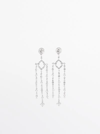 Серьги каплевидной формы с кристаллами- Заказать в России