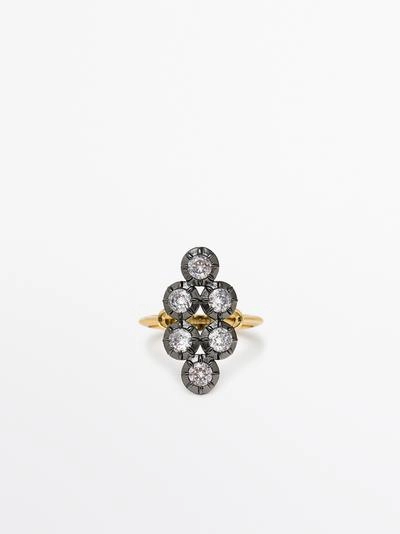 Кольцо с античным обрамлением бриллиантов- Заказать в России