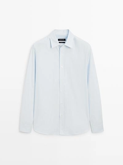 Рубашка с приталенным кроем в полоску