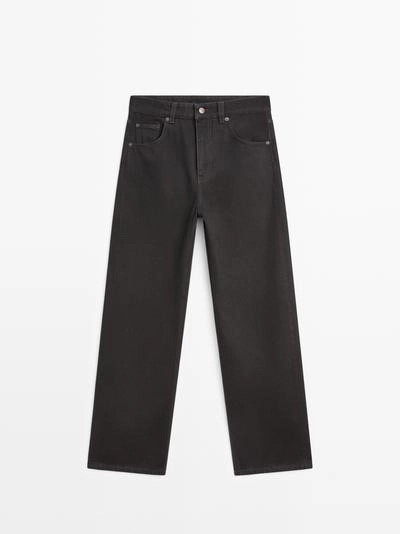 Джинсы с высокой посадкой и свободным кроем бочонка- Заказать в России