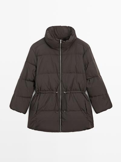 Massimo Dutti Пуховик с водоотталкивающей отделкой и эластичной талией