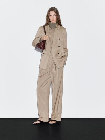 Massimo Dutti Пиджак из 100% шерсти с двубортной застежкой купить с доставкой.