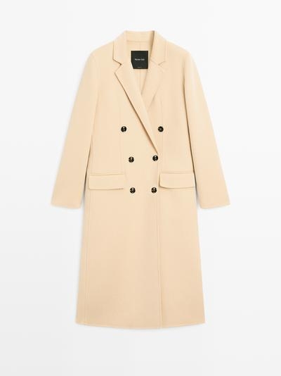 Massimo Dutti Пальто из шерстяной смеси с застежкой на запах