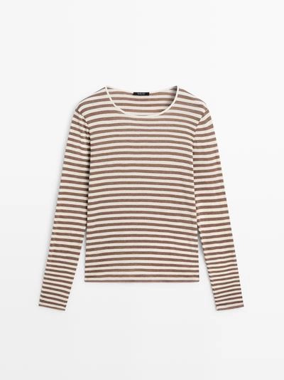 Футболка в полоску из 100% хлопка- Заказать в России