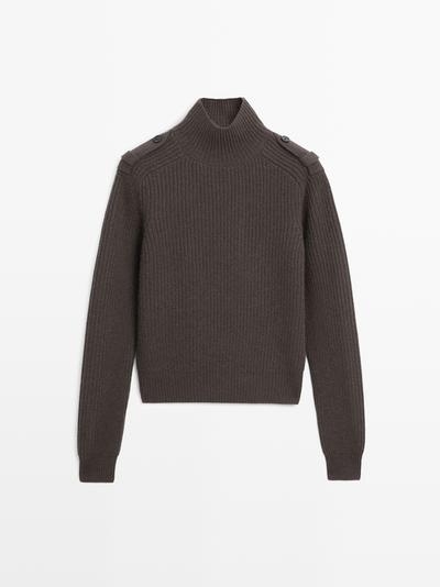 Massimo Dutti Вязанный свитер с деталями на плечах