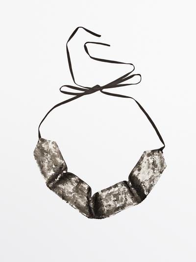 Massimo Dutti Пояс с пайетками купить с доставкой.