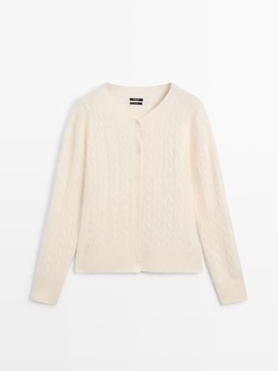 Massimo Dutti Кардиган с косами из 100% шерсти купить с доставкой.