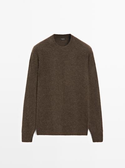 Massimo Dutti Свитер из альпакиевой смеси с круглым воротом