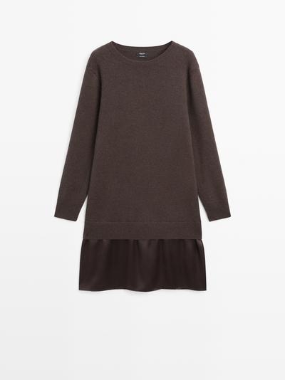 Massimo Dutti Платье из 100% кашемира купить с доставкой.