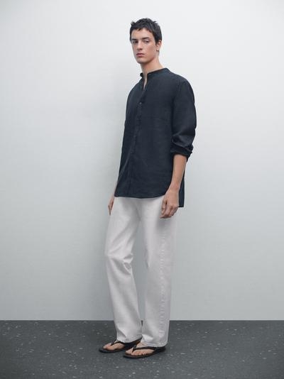 Massimo Dutti Рубашка с воротником-стойкой и обычной посадкой купить с доставкой.