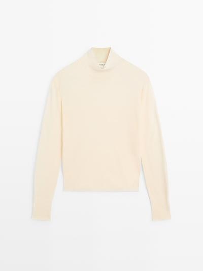 Massimo Dutti Вязанный свитер с макраме из 100% шерсти - STUDIO купить с доставкой.