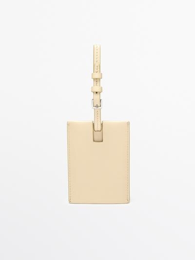 Massimo Dutti Багажная бирка из натуральной кожи наппа купить с доставкой.