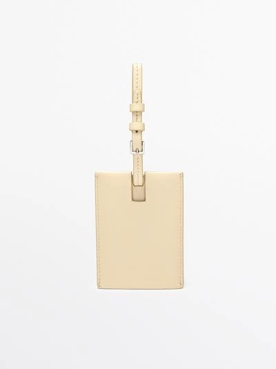 Багажная бирка из натуральной кожи наппа