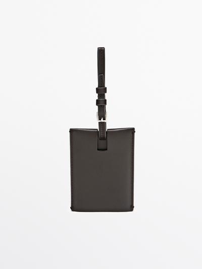 Massimo Dutti Багажная бирка из натуральной кожи наппа