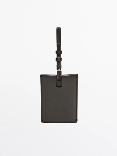 Багажная бирка из натуральной кожи наппа