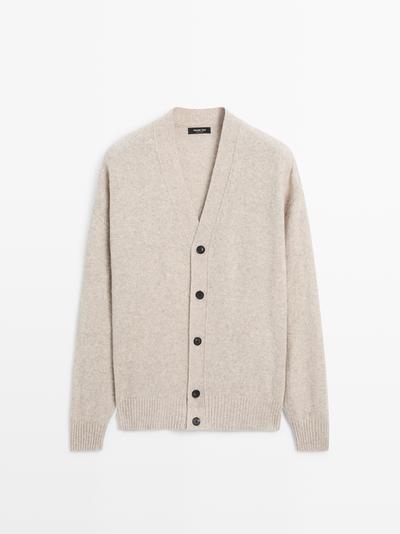 Massimo Dutti Кардиган из шерстяной смеси с V-образным вырезом