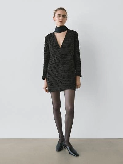 Платье с коротким V-образным вырезом и деталью бантом - STUDIO- Заказать в России