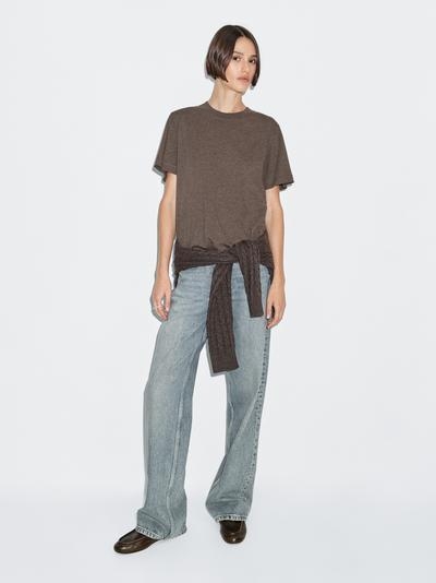 Massimo Dutti Футболка с коротким рукавом из меланжевой ткани