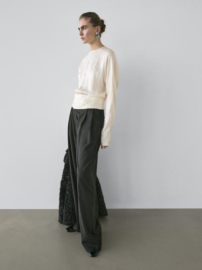 Massimo Dutti Полосатые брюки с линиями - STUDIO