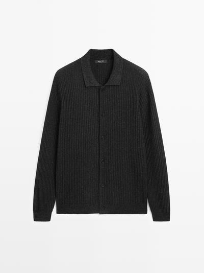 Massimo Dutti Кардиган из вязаного хлопково-шерстяного смеси с пуговицами купить с доставкой.