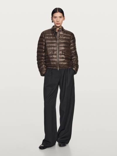 Пуховик-бомбер с водоотталкивающей отделкой