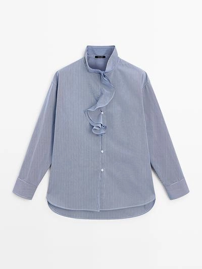 Рубашка с воротником с оборками