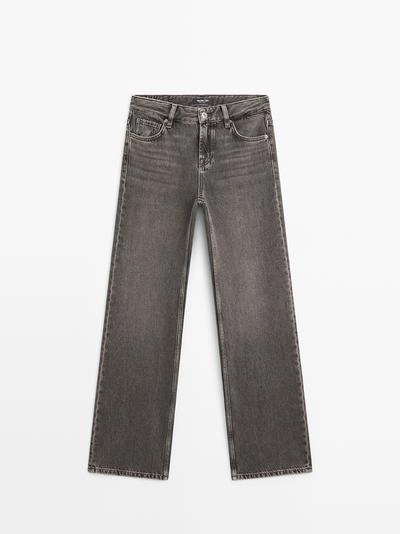 Джинсы прямого кроя с низкой посадкой