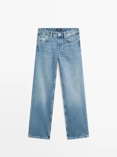 Джинсы с низкой посадкой прямого кроя