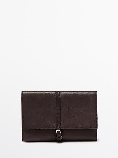 Massimo Dutti Кожаный чехол для гаджетов из нубука