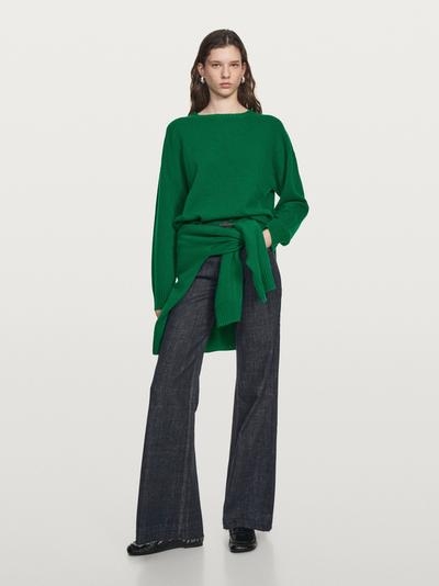 Massimo Dutti Джинсы с высокой талией и расширенными брючинами