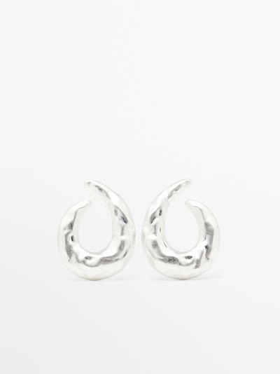 Серьги-кольца с текстурой- Заказать в России