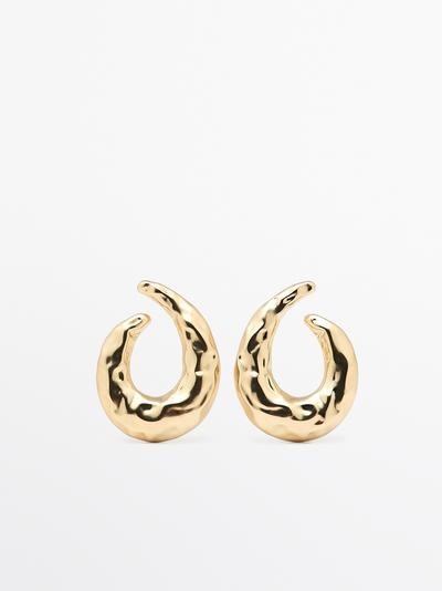 Massimo Dutti Серьги-кольца с текстурой