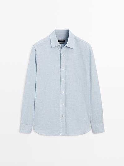 Massimo Dutti Рубашка REGULAR FIT меланжевая