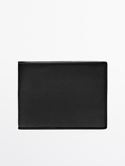 Massimo Dutti Горизонтальный кошелек из наппа-кожи с кошельком
