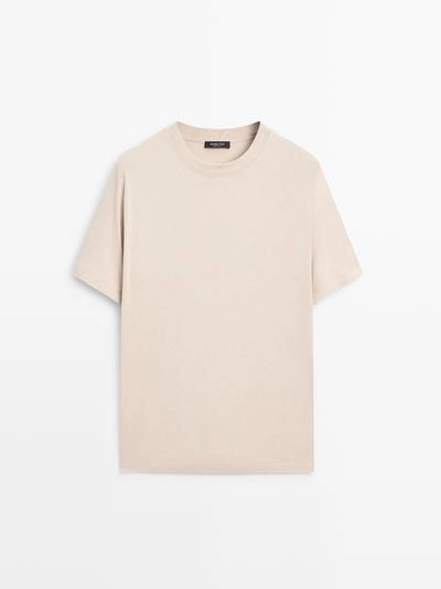 Футболка с короткими рукавами из хлопково-вискозной смеси