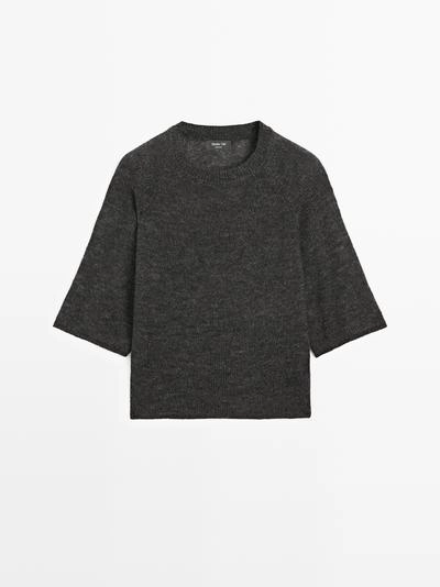 Свитер с регланом из смеси альпаки и шерсти