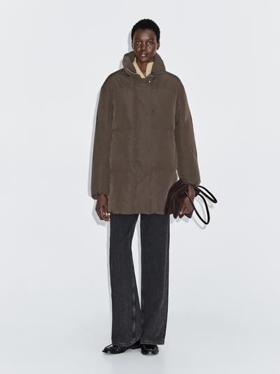 Massimo Dutti Пуховик с квадратным стежком 80% пух - 20% перо, водоотталкивающий