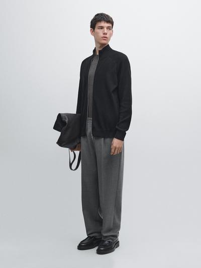 Massimo Dutti Кардиган из хлопкового микса с рукавами реглан купить с доставкой.