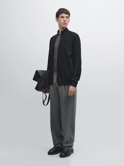 Кардиган из хлопкового микса с рукавами реглан