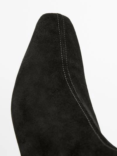 Ботильоны на платформе из разделочной кожи- Заказать в России