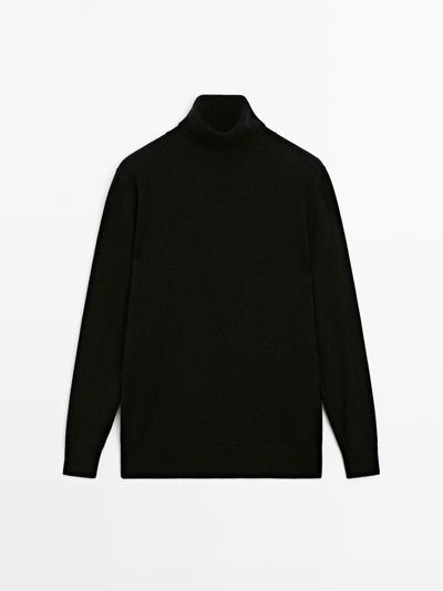 Massimo Dutti Вязанный свитер-воротник из 100% кашемира