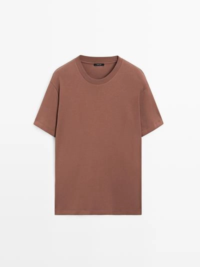 Футболка с коротким рукавом из 100% хлопка средней плотности