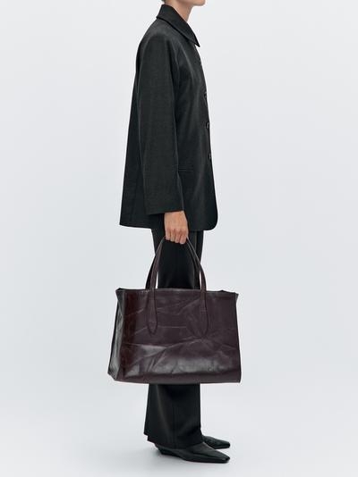 Massimo Dutti Сумка MAXI MD ICON из потертой натуральной кожи купить с доставкой.